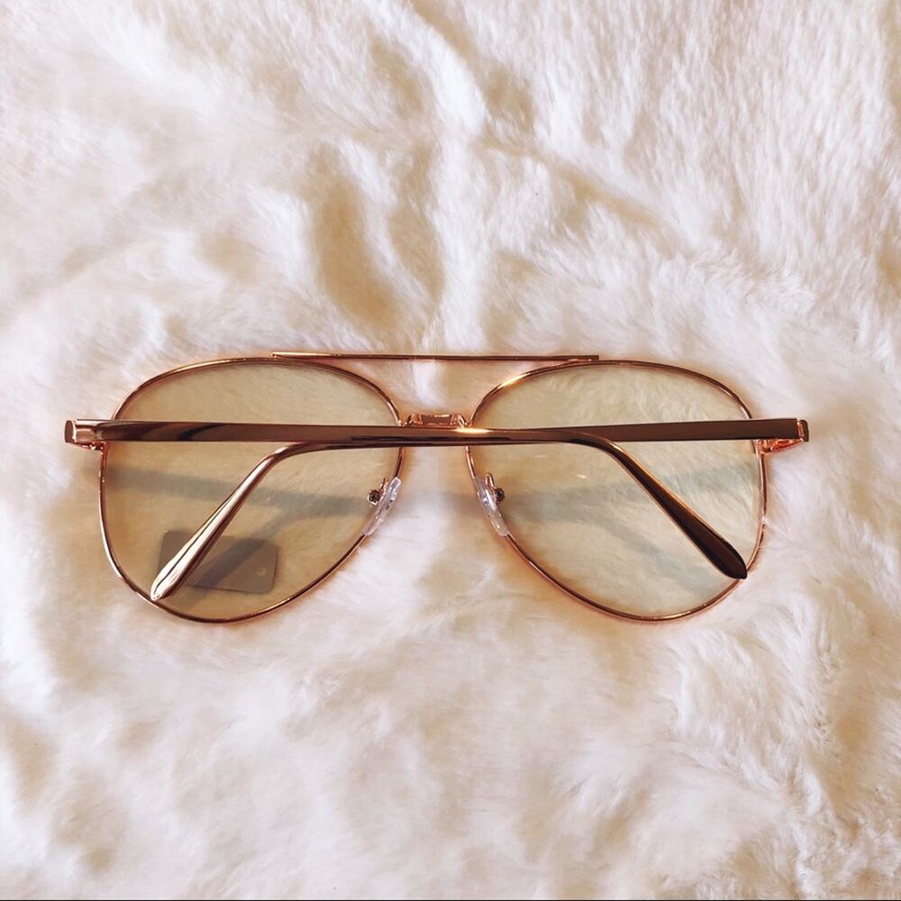 Jonah Rose Gold Aviator Computer Blue Light Glasses - Picture 9 of 9